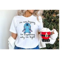 Stitch Im Not Arguing Shirts, Kids Stitch Shirts, Stitch Shirts, Funny Kids Disney Shirt, Disney World Shirts for Kids,