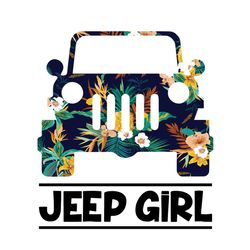 Vintage Flower Jeep Girl Svg, Vehicle Svg, Jeep Svg, Jeep Girl Svg, Vintage Svg, Flower Pattern Svg, Car Svg, Summer Svg