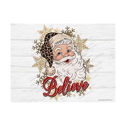 Santa believe PNG, Santa Png, Christmas Png, Santa sublimation design download,Believe,christmas leopard,leopard santa h