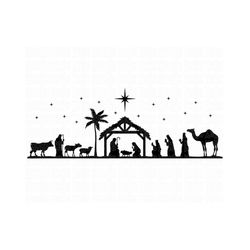 Nativity Scene SVG, Nativity SVG, PNG, eps, dxf, jpg instant digital download