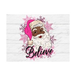 Santa believe PNG,Santa Png,Black Santa,Christmas Png,Santa sublimation design download,Believe,christmas,leopard,pink,s