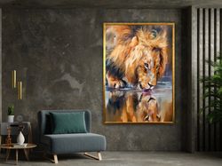 lion king canvas wall art design, lion canvas set, lion poster, animal art, animals poster, wall art canvas design, read