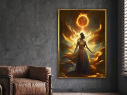 Sun Goddess Goddess Wall Art, Sun Goddess Print, Sun Goddess Art, Goddess Art, Goddess Painting, Sun Art, Solar Goddess