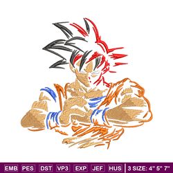 Goku embroidery design, Dragon ball embroidery, embroidery file, anime design, anime shirt, Digital download