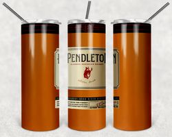 pendleton whisky bottle tumbler png - drink tumbler design - straight design 20oz/30oz skinny tumbler png - png file