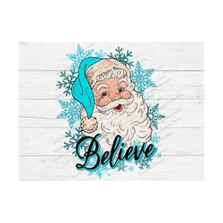Santa believe PNG, Santa Png, Christmas Png, Santa sublimation design download, Believe, Christmas, leopard,turquoise,sa