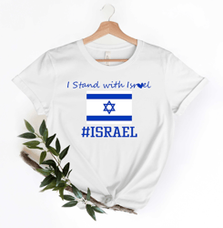 Stand With Israel, Jewish Shirt crewneck sweatshirt, Israel Hebrew Jewish Gift, Jewish Tee, Israel T-shirt, Peace for Is