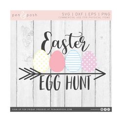 Easter SVG - Easter Egg Hunt - Egg Hunt SVG - Egg Hunt Sign File - Easter Clipart - Egg Hunt with Arrow - Easter Eggs SV