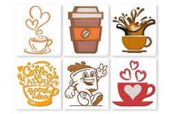 Coffee Cup Embroidery Design. Coffee Machine Embroidery File
