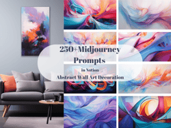 250 Abstract Midjourney Prompts used for home/office decoration, Abstract Wall Art, Midjourney Prompts, Digital Art