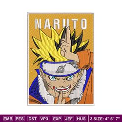 Naruto poster embroidery design, Naruto embroidery, embroidery file, anime design, anime shirt, Digital download