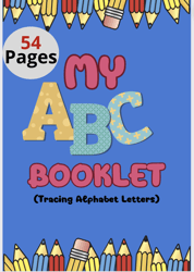 Colorful Cute ABC Tracing Letters Booklet Worksheet