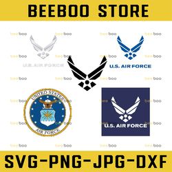 US Air Force vector svg, eps, dxf, png high res, jpg, pdf, webp Cricut & Silhouette Cut Files Digital Download Active