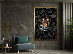 tiger wall art, tiger canvas art, animal wall art, canvas wall art, modern wall art, wall art canvas design, framed canv