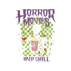 Vintage Horror Movies And Chill SVG Graphic Design File