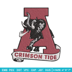 Alabama Crimson Tide embroidery, Alabama Crimson embroidery, Football embroidery, NCAA embroidery, Sport design, NCAA05
