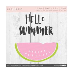 Hello Summer SVG - Watermelon SVG - Summer SVG - Hello Summer Cut File - Watermelon   Svg -   Cut File - Svg for  s - Sv