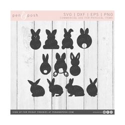 Easter Bunny SVG  - Bunny SVG - Rabbit SVG - Easter  Easter Bunny Clipart - Bunny Clipart - Rabbit Cut File Bundle
