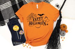 Happy Halloween Shirt, Halloween T-shirt, Halloween Bat Tee, Spooky Season Gift