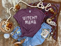 Halloween Mama Shirt,Witchy Mama Shirt, Witches T-shirt, Halloween T-Shirt, Spooky Shirt, Mom Halloween Costume, Mom Tri