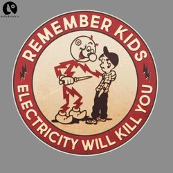 vintage reddy remember kids will kill you Halloween PNG Download
