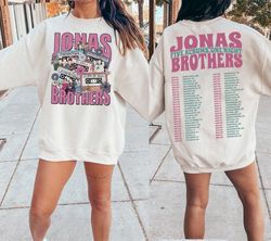 Jonas Brothers Double Sided crewneck sweatshirt, Jonas Brothers Tour T shirt, Concert 2023 Retro Unisex Gift, Jonas Brot