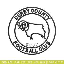 Derby Logo embroidery design, Derby Logo embroidery, logo design, Embroidery shirt, logo shirt, Instant download