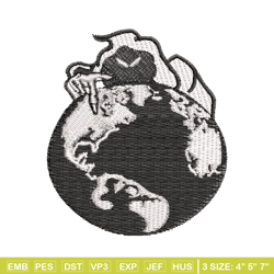 Devil world logo embroidery design, Devil world embroidery, logo design, Embroidery shirt, logo shirt, Instant download