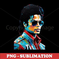 Retro Michael Jackson Tee - Vintage Style - Show Your Love for the King of Pop - Limited Edition PNG Sublimation Digital