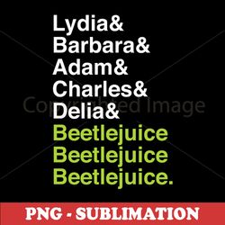 Beetlejuice Sublimation PNG File - Ampersand Names - Vibrant Graphic Download