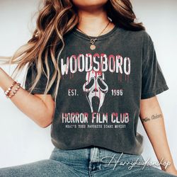 Scream Vintage Halloween Comfort Colors Shirt, Halloween Shirt, Ghostface Shirt, Horror Movie Tee, Woodsboro Horror Club