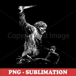 Michael Myers Massacre - Black Version - Horrify with this PNG Digital Download for Sublimation