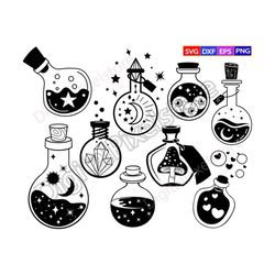 magic potion bottle svg,halloween svg,witches bottle svg,witchy svg,witch potions svg,silhouette svg files for cricut,di