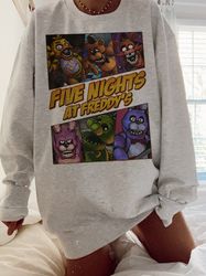 Vintage Five Nights At Freddy's Sweatshirt, Halloween Movie 2023 Sweatshirt, Five Nights Sweatshirt, Freddy Sweatshirt