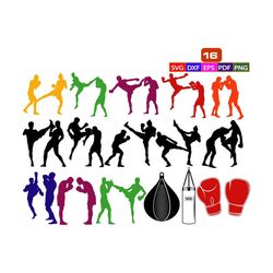 boxing svg,boxing gloves svg,muay thai svg,martial arts boxing fighting svg, cut files for silhouette,fighting svg,kickb
