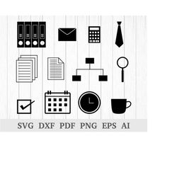 Office SVG file, Pages SVG , Calendar svg, Record files SVG, clock svg, cutting file, cricut & silhouette, vinyl, dxf, a