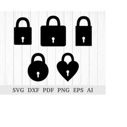 Lock SVG, Locks SVG , Lock Vector, Locks Vector, Heart Lock Svg, Paddle Lock SVG, cricut & silhouette, vinyl, dxf, ai, p
