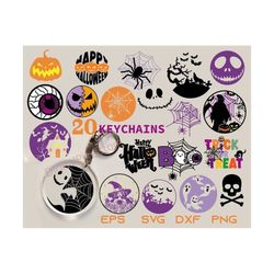 Halloween Keychain Bundle Svg,Halloween Keyring svg,Halloween SVG,Key Ring Pattern SVG,Ghost Svg,halloween trick or trea