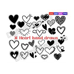 Heart hand drawn svg bundle,Heart Svg,Doodle Heart Svg,Sketch Heart Svg,Love Svg,Valentine Svg,simple heart svg,silhouet