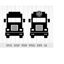 Truck logo svg, American Trucker SVG, Semi truck Svg, Truck front monogram svg, Truck svg, cricut & silhouette, dxf, ai,