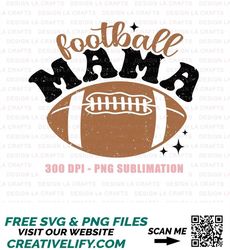 football mama png, football png, football mom png design, sports png, football sublimation design transfer, retro footba