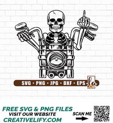 Motorcycle Rider Svg Png | Skeleton Middle Finger | Motorcycle Svg | Motorcycle Skull Svg | Chopper Svg | Motorcycle Ske