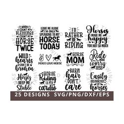 Horse Svg, Horse Lover Svg Bundle, Equestrian Svg, Farmhouse Svg, Horseshoe Svg, Animal Svg, Horse Girl Quotes Svg Png D