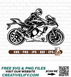 Lady Biker SVG | Biker Woman Svg | Super Bike SVG | Sports Riding Rider Road Motorbike Racing | Motorbike Svg Cut Files