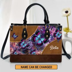 Custom Butterfly Leather Handbag, Women Butterfly Handbag,3D Butterfly Bag