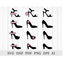 High Heels SVG File, Stiletto Svg, Heels SVG, Women Shoes Svg, High Heels Clipart, cricut & silhouette, vinyl, dxf, ai,
