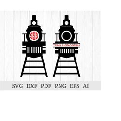 Train Monogram SVG, Train svg, Train Front SVG, Train Clipart, Train Vector, Railway svg, cricut & silhouette, vinyl, dx