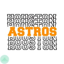 Vintage Stacked Houston Astros SVG Cutting Digital File
