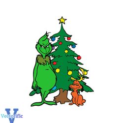Funny Grinchmas Dog Christmas Tree SVG Digital Cricut File
