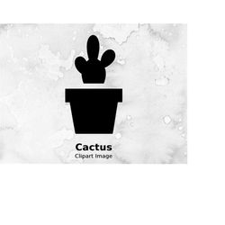 Cactus Clipart Image Digital, Cute Succulent Design Imagew, Cactus Vector, Plants Nursery Decor Clip Art